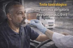 Teste toxicológico: exame continua obrigatório para categorias C, D e E